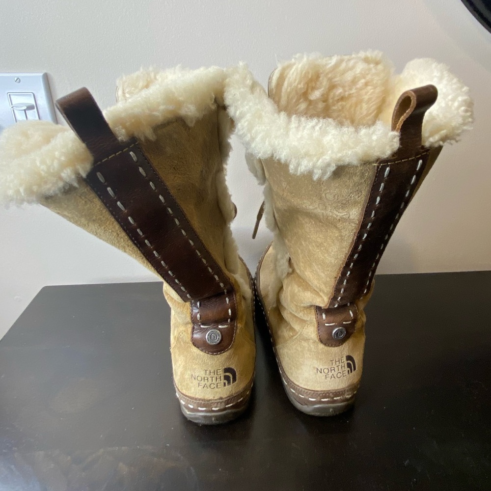 The North Face brown waterproof faux fur lined lace up winter boots, size 8.5 - Picture 7 of 12